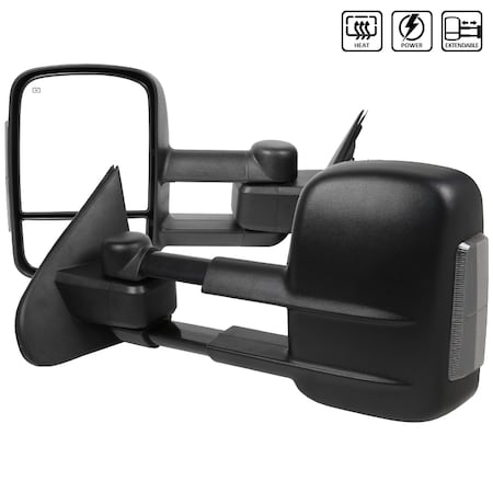 Spec-D Tuning 14-18 Chevrolet Silverado Towing Mirrors, RMX-SIV14GLEDH-P-FS RMX-SIV14GLEDH-P-FS